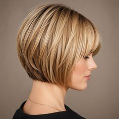 Short Stacked Hair, Chin Length Haircuts, Stacked Hair, Blonde Bob Hairstyles, Mother Of The Bride Hair, Chin Length, Asian Short Hair