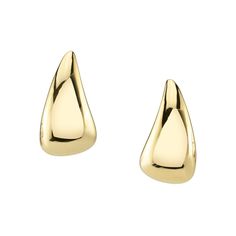 Modern Gold Plated Earrings For Formal Occasions, Modern Gold Plated Earrings For Formal Events, Formal Yellow Gold Polished Earrings, Formal 14k Gold Earrings With Shiny Finish, Formal Polished Yellow Gold Earrings, Timeless Yellow Gold Earrings With Shiny Finish, Timeless Yellow Gold Earrings With Polished Finish, Timeless Polished Earrings For Formal Occasions, Gold Plated Fine Jewelry Earrings