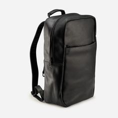 On-the-go Standard Backpack For Back To School, Commuting Backpack Travel Bag With Zipper Closure, Functional Commuting Standard Backpack Travel Bag, Functional Standard Backpack For Commuting, Functional Daily-use Backpack, Classic Backpack With Luggage Sleeve, Functional Leather Backpack, Black Backpack With Luggage Sleeve For School, Black Backpack For School With Luggage Sleeve