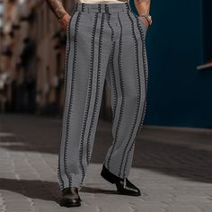 Season:Spring   Fall; Fabric:Polyester; Gender:Men's; Style:Fashion,Casual,Chic  Modern; Occasion:Business,Daily,Holiday; Fit Type:Regular Fit; Function:Comfort; Waistline:Mid Waist; Pattern:Stripe; Design:Straight Leg,Front Pocket; Pants Type:Casual Pants,Trousers,Dress Pants; Fly Type:Button; Front page:FF; Listing Date:08/28/2023; Hips:; Length:; Waist: Men's Dress Pants, Men Stuff, Trousers Casual, Mens Dress Pants, Fall Fabric, Casual Chic Style, Type Of Pants, Pocket Pants, Casual Summer Dresses