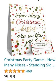 Christmas Kiss, Christmas Party Games, Party Games, Christmas Party