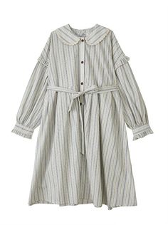 ❤doll collar sweet striped shirt dress❤︎ Doll Collar, Striped Shirt Dress, Shirtdress, Striped Shirt, Shirt Dress, Dolls, Collar, Color