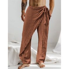 Season:Spring  Summer; Fabric:Linen Cotton Blend; Gender:Men's; Style:Classic Style,Fashion; Occasion:Holiday,Daily,Casual; Fit Type:Regular Fit; Function:Breathable,Comfort; Waistline:Mid Waist; Pattern:Plain; Design:Straight Leg,Elastic Waist,Drawstring; Pants Type:Trousers,Linen Pants,Summer Pants; Fly Type:Drawstring,Elasticity; Front page:FF; Listing Date:05/21/2024; Hips:null; Length:null; Waist:null; Fit US Size:null; Fit UK Size:null; Fit EU Size:null; Pants Length:Full Length Non-stretch Beach Pants, Non-stretch Drawstring Bottoms For Beach, Baggy Harem Pants With Drawstring For Beach, Solid Color Cotton Yoga Pants For Summer, High Waist Solid Color Yoga Pants For Summer, Baggy Drawstring Bottoms For Beach, Baggy Drawstring Beach Bottoms, Stretch Harem Pants For Beach, Beach Baggy Drawstring Bottoms