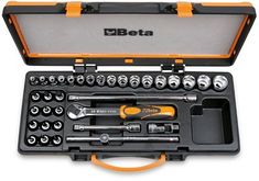 an open tool box with tools in it