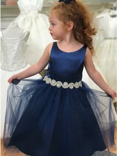 Navy Blue Flower Girl Dresses, Blue Flower Girl, Chiffon Flower Girl Dress, Flower Girl Dresses Blue, Boho Flower Girl, Satin Flower Girl Dress, White Ball Gowns, Pink Flower Girl Dresses, Navy Blue Flowers