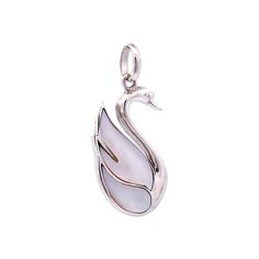 Starborn Collection: This distinctive Mother of Pearl Swan Pendant Necklace has been molded in 925 sterling silver.  Stone from Canada.  Designed in Sedona, Arizona by Starborn.   Natural mother-of-pearl shell has tremendous spiritual value for those whose high goals and attitudes keep them feeling stressed.  The spiritual energy of pearls is so vibrant that it has positive effects on our lives.  A protection stone, Mother of Pearl brings the gentle healing power of the sea.  It is a stress reli Swan Pendant, Spiritual Energy, Sedona Arizona, Protection Stones, Healing Power, Wooden Jewelry Boxes, Pearl Shell, Spirituality Energy, Sedona