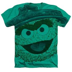 Sesame Street Oscar Face - Men's All-Over Heather T-Shirt Men's All-Over Heather T-Shirt Sesame Street Sesame Street Oscar, Oscar The Grouch, Face Men, Adulting Shirts, Osprey Backpack, Kelly Green, Sesame Street, State Art, Cute Shirts