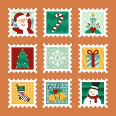 stamps with christmas images on them