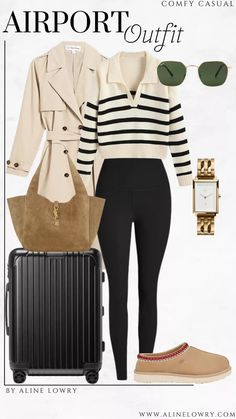 Amazon Airport outfit idea - striped sweater, long trench coat, suede bag Suede Bag, Long Trench, Fashion Mood Board, Long Trench Coat, Work Style