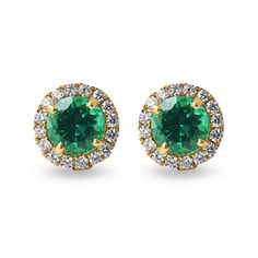 A pair of green round pave set with tiny white CZ Stud earrings. The green color of the CZ creates a striking contrast to the sparkling white stones. They are great versatile earrings and also comfortable for long wear. About the Product: Metal: Solid 925 Sterling Silver Stones: Cubic Zirconia Grade: AAAAA Cut: Excellent Clarity: Excellent Why Buy from Adastra? 1. The USA patented 925 Sterling Silver, making each creation last for decades. 2. Each of our products is skin-friendly and eco-friendl Emerald Jewelry With Halo Design As A Gift, Emerald Jewelry With Halo Design For Gift, Gift Emerald Jewelry With Halo Design, Green Halo Jewelry In Sterling Silver, Green Halo Design Formal Jewelry, Formal Green Halo Design Jewelry, Green Halo Design Jewelry For Formal Occasions, Green Halo Round Cut Jewelry, Green Halo Jewelry For Gift