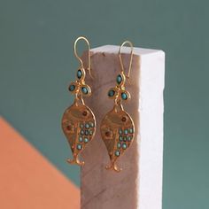 Handmade Turquoise Earrings, Dangling Earrings, Handmade Earrings, Gold Earrings, Turkish Jewelry - Etsy UK Artisan Drop Earrings As Gift, Artisan Plug Earrings As A Gift, Turquoise Brass Earrings As Gift, Turquoise Brass Earrings For Gift, Artisan Pendant Earrings For Gift, Artisan Pendant Earrings As Gift, Gift Turquoise Brass Earrings, Turquoise Gold-plated Earrings For Gifts, Artisan Yellow Gold Earrings For Gift