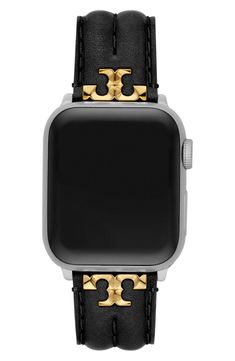 The iconic Tory Burch logo adds branded appeal to a sophisticated leather strap that will elegantly frame your Apple Watch. Apple Watch not included Fits 38/40/41/42/44/45mm Apple Watch Compatible with Series 1–9 Apple Watch 20mm band width Buckle closure Leather Imported Apple Watch Bands Leather Women, Apple Bands For Women, Dainty Watches For Women, Iphone Watch Bands, Bands For Apple Watch, Apple Watch Bands Fashion, Apple Watch Bands Women, Apple Watch Fashion, Apple Band