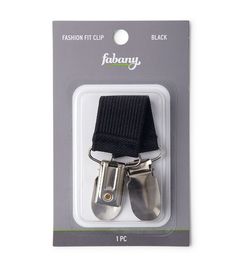 a pair of black and silver footwear clips