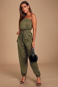 Cute Rompers & Jumpsuits for Women | White, Black, Floral & More Beach Jumpsuits, Cargo Jumpsuit, Rompers Dressy, Olive Green Shorts, Two Piece Jumpsuit, Halter Romper, Jumpsuit Dressy, Jumpsuit Chic, Floral Print Rompers