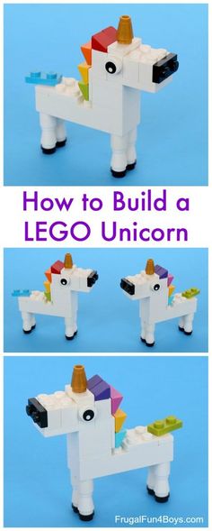 how to build a lego unicorn that looks like it's made out of lego blocks