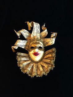 Stunning Venetian carnival mask , handcrafted by a local artesian in Venice. The true handcrafted masks are made of papier-mâché. There are many hand stamped handmade that are actually factory made.  A lovely piece to display or wear to a carnival party. Artistic Masks For Festivals And Costume Parties, Artistic Masks And Prosthetics For Mardi Gras Carnival, Artistic Masks For Costume Party And Festivals, Traditional Theater Masks For Festivals, Traditional Masks For Theater And Festivals, Handmade Unique Masks And Prosthetics For Masquerade, Traditional Masks And Prosthetics For Theater Festivals, Traditional Theater Masks And Prosthetics For Festivals, Artistic Masquerade Mask For Festivals