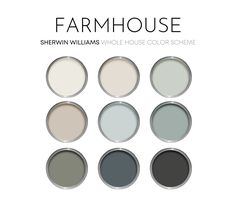 the color scheme for sherylin williams's farmhouse house