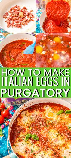 how to make italian eggs in puraatoy with pictures and text overlay