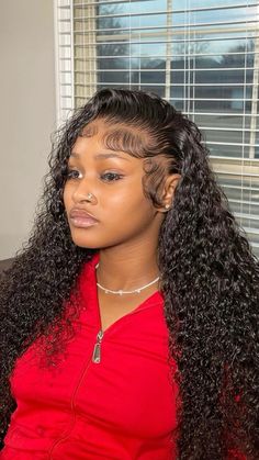 Curly Wig No Part Black Women, Flip Over Curly Wig Black Women, Push Back Curly Wig, Wet Lace Front Wigs, Flip Over Water Wave Wig, Natural Deep Wave Wig, Deep Wave Wig Fluffy Edges, Free Part Water Wave Wig, Deep Wave Flip Over Wig