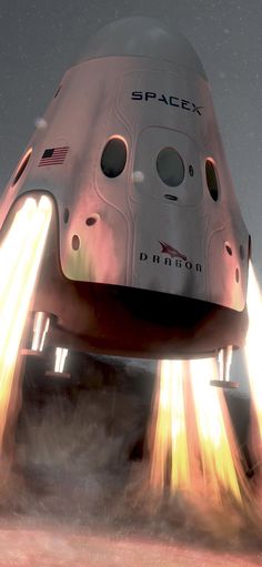 an artist's rendering of the spacex rocket