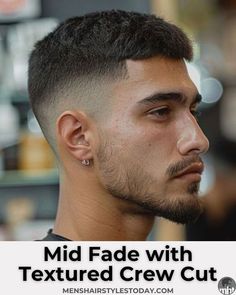 Mid Fade Haircut Low Fade Haircut Men's, Long Hair Fade, Types Of Fade Haircut, Crew Cut Haircut, S Haircut, Mid Fade Haircut, Fade Haircuts For Men, Best Fade Haircuts, Pompadour Fade