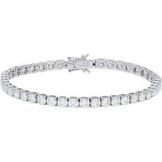 Sofer Jewelry - 8 Tdw Diamond Tennis Bracelet in 14K White Gold Diamond Tennis Bracelet, Single Line, Tennis Necklace, Tennis Bracelet Diamond, Rose Gold Diamonds, Metal Bracelets, Tennis Bracelet, Diamond Stone, Round Cut Diamond