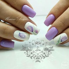 Nails Tulip, Nails Lavender, Unicorn Nails Designs, Tulip Nails, Acrylic Nails Almond Shape, Bright Nail Art, Mickey Nails