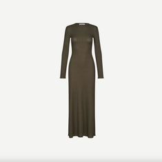 Samsøe Samsøe Sacrane Dress - Green Rib Contrast Copenhagen Street Style, Samsoe Samsoe, Maxi Knit Dress, Rachel Comey, Supply Chain, Clothes Collection, Trend Setter, Green Dress, Rib Knit