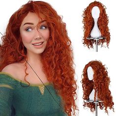 Category:Synthetic Wig; Gender:Women's; Wig Type:Cosplay Wig; Characters:Merida; Cosplay Works:Brave; Color Shade:Red; Hair Material:Synthetic Hair; Cap Construction:Machine Made; Texture:Curly; Length:Long; Heat Resistant:Yes; Listing Date:06/23/2021; Hairstyle:Asymmetrical; Can Be Permed:No Brave Cosplay, Merida Cosplay, Human Hair Pieces, Hairpieces For Women, Princess Cosplay, Halloween Wigs, Cheap Human Hair, Wigs Online, Human Hair Lace Wigs