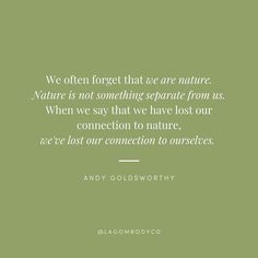 a quote from andy goldsworthy on nature