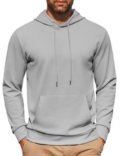 PRICES MAY VARY. CRAFTED COMFORT: Experience the plush embrace of our men's hoodie, crafted from a heavenly blend of materials that promise a tender touch, cozy, and enduring comfort. This isn't just a hoodie; it's a daily hug for your skin. Go ahead, feel the difference RELIABLE AND READY: Meet your new go-to hoodie – a reliable staple that's ready for anything. Designed with a classic pullover style, hood with drawstring, and kangaroo pocket, it's the kind of hoodie that fits seamlessly into y Mens Hoodie, Fashion Hoodies, Workout Hoodie, Pullover Men, Casual Pullover, Long Sleeve Casual, Casual Wardrobe, Favorite Jeans, Long Sleeve Hoodie