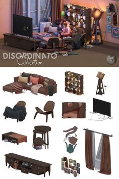 a living room filled with lots of furniture and decorating items in different stages of creation