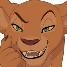 the lion from disney's live - in - the - wild is smiling and holding his hand up to his face