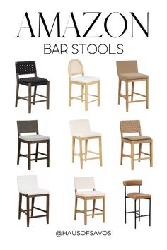 the amazon bar stools are available in different colors and styles, including black or white