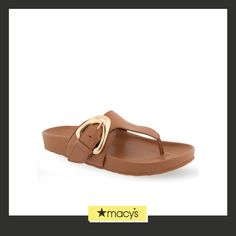 in stock Modern Sandals With Buckle Closure And Toe Post, Modern Toe Post Sandals With Buckle Closure, Chic Flip Flops With Cushioned Footbed And Toe Post, Chic Toe Post Flip Flops With Cushioned Footbed, Chic Footbed Sandals With Removable Insole And Round Toe, Chic Leather Flip Flops With Single Toe Strap, Trendy Leather Sandals With Heel Loop, Chic Brown Toe Post Sandals, Chic Sandals With Buckle Closure And Toe Post