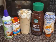 Stanley Cup Drink Recipes, Protein Ice Coffee, Healthy Coffee Drinks At Home, Premier Protein Iced Coffee Recipes, Premier Protein Coffee Recipes, Premier Protein Coffee, At Home Starbucks Drinks, Protein Coffee Recipes, Protein Iced Coffee