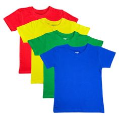 PRICES MAY VARY. Material: Cotton Fabric type: 100% Cotton Fit type: Regular Fit Neck neck style: Crew Neck Sleeve type: Short Sleeve 3 Boys, Uniform Shirts, Plain Tees, Great T Shirts, Soft Shorts, Pull On Pants, Big Boys, Tshirt Colors, Sleeve Type