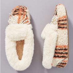 These Perfectly Plaid Moc Slippers Are Lined In Faux Fur To Keep You Warm And Cozy All Season Long. Cotton And Polyester Upper Polyester Lining, Insole Rubber Sole Pull-On Styling Imported Dimensions Shaft Height: 2" Out Of Stock Online Hard To Find Pearl Slippers, Alpaca Slippers, Leopard Slippers, Preppy Beach, Sleepwear Fashion, Shearling Slippers, Open Toe Slippers, Suede Slides, Slide Slippers