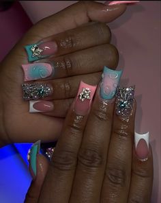 Class Of 2022 Graduation, 2022 Graduation, Gel Nails Diy, Colored Acrylic Nails, Girly Acrylic Nails, Cute Acrylic Nail Designs