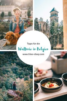 a collage of photos with the words, tips fur die welte in belgier