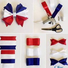 four different types of bows and scissors