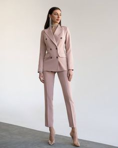 Classic Pants Suit Womens, Beige Formal Pantsuit for Women, Office Wear for Women, Interview Pantsuit for Women - Etsy Egypt Formal Pantsuit, Pantsuit For Women, Women Office Wear, Office Wear For Women, Office Wear Women, Suiting Fabric, Pantsuits For Women, Classic Pants, Women Office