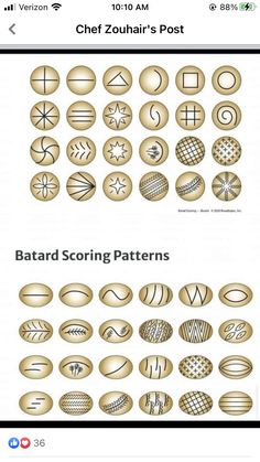 an app showing different types of patterns on the webpage, including circles and lines