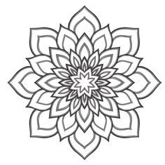 a black and white drawing of a flower