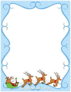 santa's sleigh with reindeers and snowflakes in the background