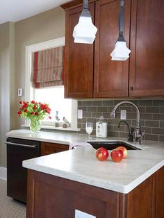 the kitchen is clean and ready for us to use in its new owner's home