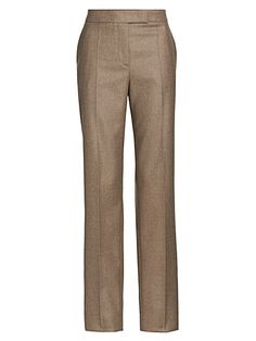 Giorgio Armani Cashmere Trousers in Driftwood - $ 2.195,00 Cashmere Trousers, Armani Suit, Hailey Baldwin Street Style, Armani Suits, Ideal Wardrobe, Corporate Fashion, Armani Women, Suit Pant, Hailey Baldwin