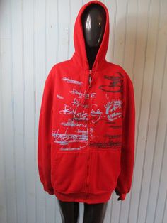 Vintage Billabong hoodie in bright red with grey graphics.  It has a front zip and two pockets, very good condition. Dimensions: Chest: 44 Inches. Inside arm: 21 Inches. Length: 28 Inches Made by BILLABONG Sporty Hoodie With Screen Print For Streetwear, Sporty Streetwear Hoodie With Screen Print, Sporty Hooded Hoodie With Screen Print, Red Cotton Hip Hop Hoodie, Red Cotton Hoodie With Kangaroo Pocket, Cotton Hooded Jacket For Streetwear, Red Hip Hop Sweatshirt With Drawstring Hood, Red Hip Hop Hoodie For Winter, Red Hooded Cotton Sweatshirt