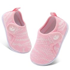 PRICES MAY VARY. Upper: Knitted Mesh Upper offers comfort and air permeability, has excellent breathability, moisture wicking function, and keep baby's feet dry and odorless. Super Soft, Breathable and Comfortable fit all the year. Outsole：Soft , Anti-slip and wearable；EVA traction sole provides excellent grip and comfort for baby. Without Tie Up Laces: Convenient hook & loop closure design for easy on and off, no need to tie shoes，fits snugly on baby's feet. Suit for crawling, walking and playi Walking Baby, Infant Sneakers, Baby Walking Shoes, Toddler Slippers, Girls Shoes Sneakers, Closure Design, Crochet Booties, Crochet Baby Shoes, Walking Shoes Women