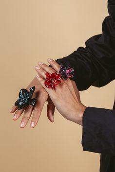 Orchid Medium Ring – Cadena Collective Vintage Flower Jewelry, Maximalist Jewelry, Red Orchid, Dope Jewelry Accessories, Red Orchids, 3d Technology, Resin Rings, Electricity Consumption, Maximalist Style